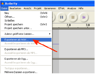 7. Aby wysłać nagranie jako plik MP3, musisz wcześniej zainstalować Lame-Encoder. W tym celu przeczytaj instrukcję, dołączoną do oprogramowania.