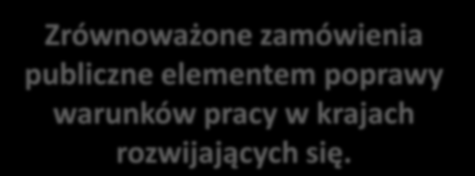 (FSC, Fair Trade, Ecolabel) Zrównoważone zamówienia