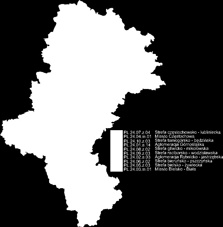 Rysunek 28 Lkalizacja strefy bielsk żywieckiej Źródł: WIOŚ Katwice, 2009 Strefa bielsk - żywiecka t najbardziej wysunięta na płudnie strefa wjewództwa śląskieg pwierzchni 2227 km2, zamieszkiwana