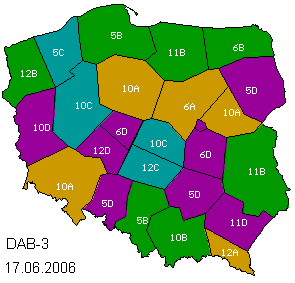 Polski plan dla sieci T-DAB w zakresie VHF (174-230 MHz) W 2006 r.