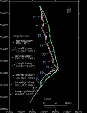 16:50 poziom morza wynoszący 617 cm, co stanowiło przekroczenie stanu alarmowego (570 cm) o 47 cm (Sztobryn M, 2009).