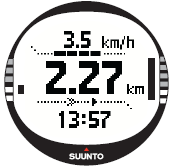 3.6. AKTYWNOŚĆ Podczas gdy w trybie nawigacji (Navigation) jest wyświetlana lokalizacja docelowa, tryb aktywności (Activity) umoŝliwia monitorowanie wyników uzyskanych przez uŝytkownika.