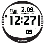 2.1.3. Symbole alarmu Suunto X10 wyświetla trzy symbole alarmu zegara, barometru i wysokościomierza.