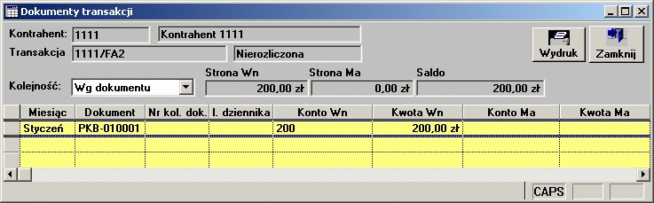 Kartoteki W oknie po prawej stronie widoczna dodatkowo jest grupa opcji - Dokumenty, która opisana została niżej w tym rozdziale oraz grupa opcji - Rejestr Not, gdzie użytkownik ma możliwość wyboru