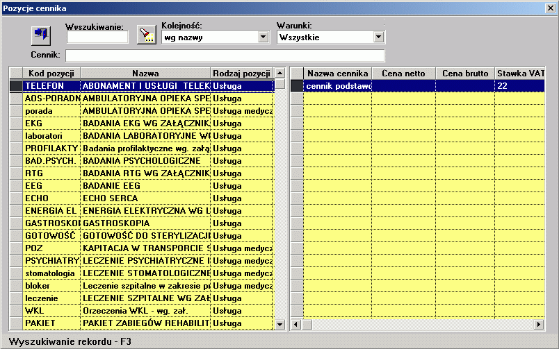 Dokumenty Kolejne kolumny w powyższej tabelce oznaczają: Lp. numer kolejny pozycji dokumentu. Program automatycznie nadaje kolejny numer pozycji w dokumencie.