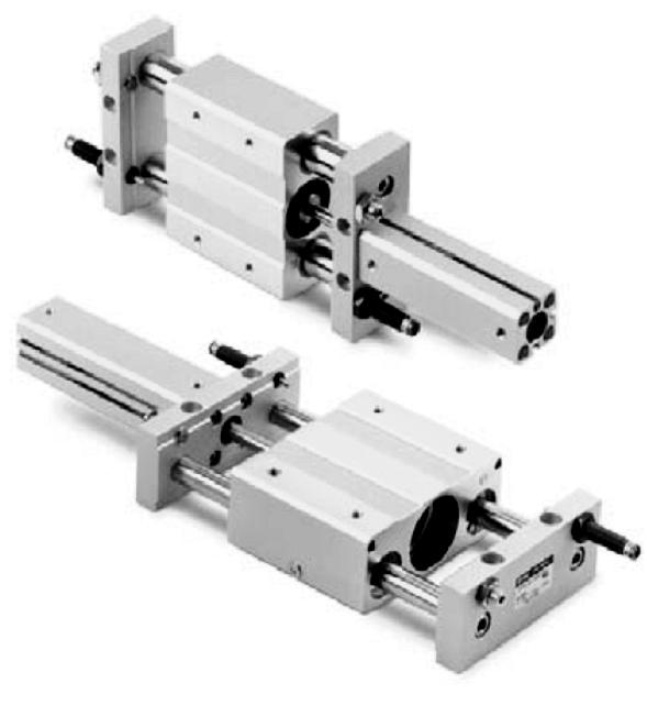 Parametry techniczne Czynnik roboczy Sprężone powietrze Sposób działania Dwustronnego działania Ciśnienie kontrolne 1.5 MPa Maksymalne ciśnienie pracy 0.7 MPa 1) Minimalne ciśnienie pracy 0.