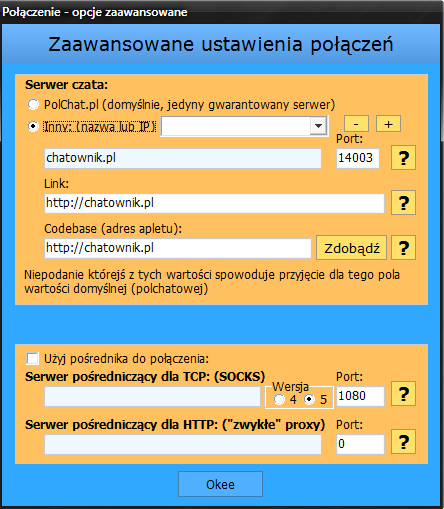 NPCC: Uruchom program. Na dole znajdują się dwa przyciski.