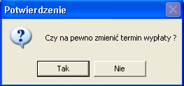 10. ZMIANA TERMINU WYPŁATY Program umożliwia także, przed założeniem listy zbiorową zmianę terminu planowanej wypłaty.