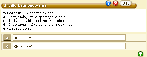 Dodawanie nowego rekordu do BC, jeżeli została wybrana nazwa osobowa Pojawi się formularz, który należy wypełnić, aby poprawnie dodać rekord. Wszystkie widoczne pola są obowiązkowe.