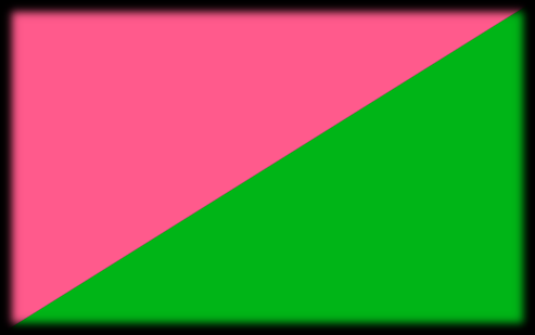 24 DZIECIĘCY RAJ Flaga Nowego Sącza jest prostokątnym płatem składającym się z dwóch pól w kolorze różowym i zielonym. Są one oddzielone ukośną linią.