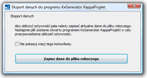 Aktualne dane należy zapisać do pliku roboczego, który następnie zostanie otwarty