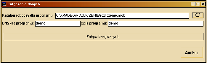 się nowe okno, w którym naleŝy wpisać klucz serwisowy (333). Po poprawnym podaniu hasła otworzy się kolejne okno, w którym naleŝy zmienić załączenie DNS programu, lub katalog roboczy.