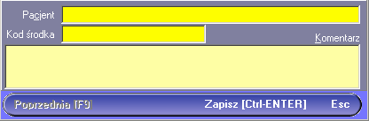 Rozdział V Sprzedaż Rysunek 5-7 Dane personalne dla recepty farmaceutycznej. Realizując receptę farmaceutyczną wypełnij pole Komentarz. 5.2.