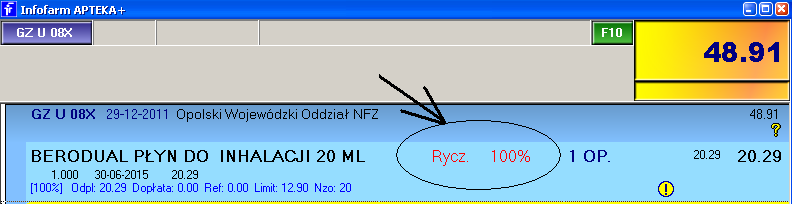 zero), R by zmienić na ryczałt, 3 by zmienić na 30%, 5 by zmienić na 50%, 1 by zmienić na 100% (również, gdy pełnopłatność wynika np.