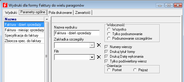 Po wprowadzeniu wszystkich wymaganych informacji, możesz przejść do wydruków. Wciśnij (Rys. 5-41).