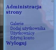 Rys. 3.8 Menu to zawiera następujące moduły panelu administracyjnego: Galerie Część ta pozwala instalować i zarządzać galeriami.