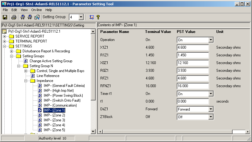 Rys. 29. Parametry nastawcze strefy rozruchowej GFC Rys. 30.