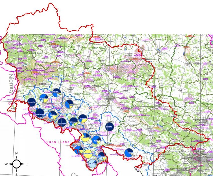 Źródło: Przeciwdziałanie skutkom odpływu wód opadowych na terenach górskich. 2010 OBJAŚNIENIA: Rysunek 8.