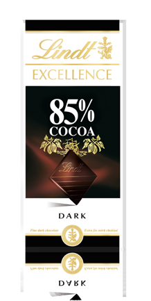 CZEKOLADY LINDT EXCELLENCE Excellence 70% Cacao Słynna receptura zawierająca 70% kakao z najlepszych gatunków kakaowca Excellence 85% Cacao Czekolada najwyższej jakości, zawierająca 85% kakao z
