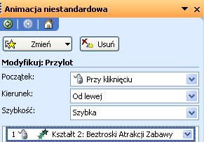 Dalszym etapem algorytmu postępowania jest dodanie do animacji zgrupowanego obiektu efektu dźwiękowego dzwonków.