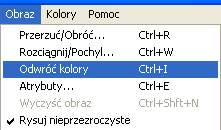 negatywu, wystarczy go tylko przerzucid w poziomie. Aby tego dokonad z menu Obraz wybieramy Przerzud/Obród... Ostatecznie nasz obrazek powinien wyglądad jak na przykładzie poniżej.