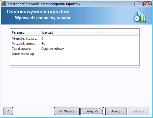 Po lewej można wybrać grupy, które mają zostać w nim uwzględnione, a po prawej pojedyncze stacje.