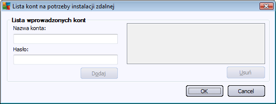 To okno ma za zadanie ułatwić pracę użytkownikowi i przyspieszyć proces instalacji.