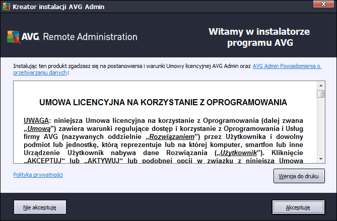 2.3. Okno powitalne Powitalne okno dialogowe zostaje wyświetlone w języku używanym przez system operacyjny komputera, na którym instalowany jest produkt AVG.