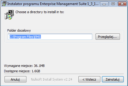 2.3 INSTALACJA 1) W ó instalacyjn p yt CD do nap du i znajd plik EMSLiteInstaller_x_x_x_xx.exe, gdzie x to cyfry numeru wersji programu.