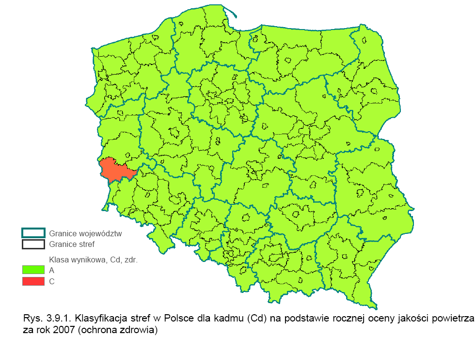 Źródło: Roczna ocena jakości powietrza w województwie lubuskim