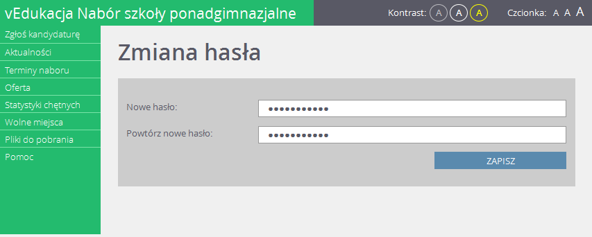 Rejestracja kandydata Na podany adres e-mail (powinien być to ten sam adres e-mail, który kandydat podał w formularzu rejestracji) zostanie wysłana wiadomość