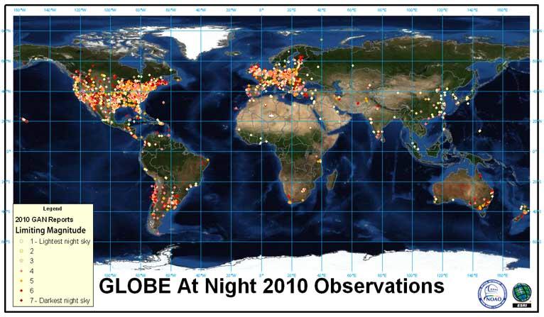 W Programie GLOBE at Night należało dopasować widok nocnego nieba do