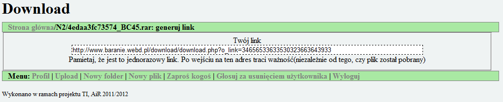 XIII.Usuwanie użytkownika Usuwanie użytkownika odbywa się poprzez głosowanie pozostałych użytkowników.