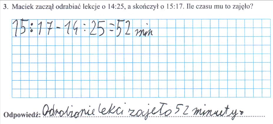 ZADANIE TEKSTOWE DOTY CZĄCE UPŁYWU CZASU 1. Cel zadania Jednym z ważnych zabiegów budujących motywację dziecka do uczenia się, jest pokazanie przydatności zdobywanej wiedzy.