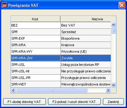 str 16 z 55 W polu Nazwa wpisujemy krótką nazwę stawki podatku VAT. Nie należy stosować zbyt długiej nazwy, ponieważ przy dłuższych nazwach wydruki rejestrów stają się mniej czytelne.