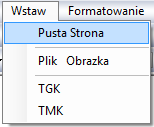 1.2.1 Plik Kliknij Plik, aby zobaczyć opcje: Nowy: Stwórz nową prezentację TBK. Otwórz: Otwórz istniejącą prezentację TBK. Zapisz: Zachowaj wszystkie rodzaje otwartych prezentacji (TBK, TMK, TGK).