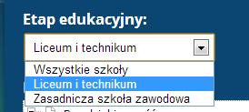 Określ rodzaj szkoły, do jakiej adresowany jest test. Wybierz zestaw pytań.