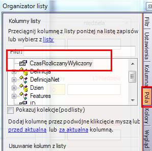 Następnie w dniu pracy, który chcemy pracownikowi oddać jako wolny za tą jedną godzinę pracy w dzień wolny usuwamy strefę czasu pracy Praca w normie i zamiast niej wprowadzamy strefę czasu pracy