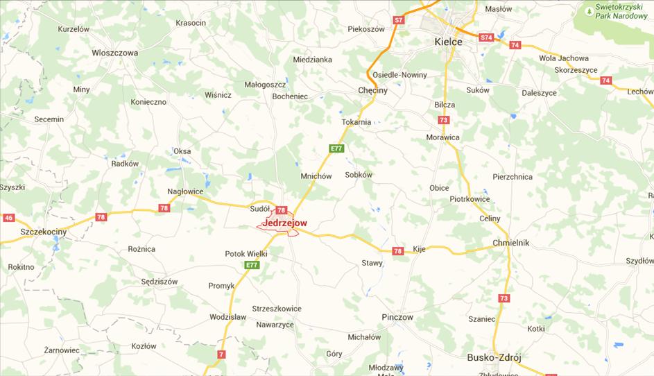 Lokalizacja ŁÓDŹ (170 km) WARSZAWA (200 km) KIELCE (35 km)