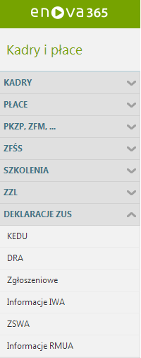 Deklaracje ZUS Przesłanie deklaracji ZUS do Programu Płatnika wymaga wcześniejszego ich zapisania w pliku KEDU (Kolekcja Elektronicznych Dokumentów Ubezpieczeniowych).