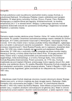 ĆWICZENIE 28 ćwiczenie na zaliczenie Praca z tekstem akapitowym Otwórzmy w programie Microsoft Word plik Korcula.doc i skopiujmy większy fragment tekstu, np. ten z Wikipedii.