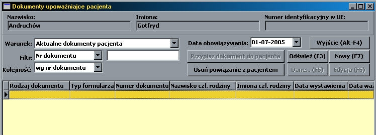 istotne są następujące informacje: Jako Przyczynę nie podania PESEL należy wybrać: cudzoziemiec z UE, wtedy pole Ubezpieczyciel przyjmie wartość: Kraje Unii Europejskiej.