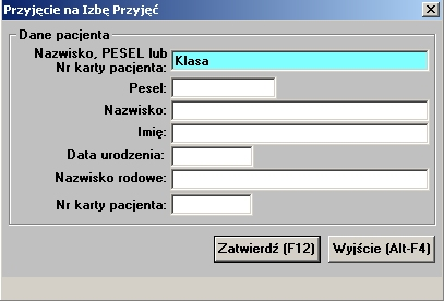 Szukaj [F3] - tzw. odświeżenie danych. Klawisz należy nacisnąć w celu uwzględnienia warunków wyświetlania danych określonych przez użytkownika dla tabeli.