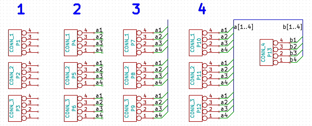 Wprowadzenie do programu KiCad 19 / 41 3. Powtórz tą samą akcję nadawania etykiet na dwóch następnych złączach CONN_2 i CONN_3, i gotowe.