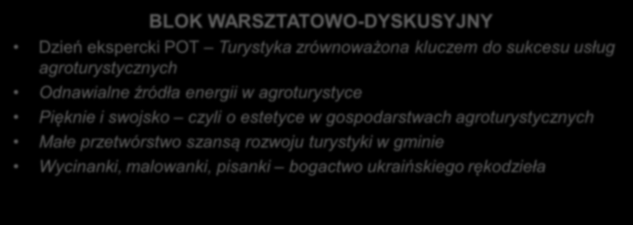 agroturystycznych Małe przetwórstwo szansą rozwoju turystyki w gminie Wycinanki, malowanki, pisanki bogactwo