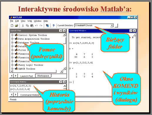 W SciLabie edytor nosi nazwę SciNotes, toolbox y nazywają się ATOMS a biblioteka modułów symulacyjnych podobna do Simulink a nazywa się Xcos, komentarze zaczynają od // a stałe systemowe od %. 1.5.