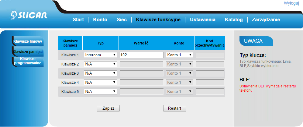 7.3. Szybkie wybieranie Dzięki tej funkcji można wykonać połączenie na określony numer poprzez wciśnięcie zdefiniowanego przycisku.