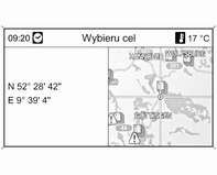 Nawigacja 75 Po wybraniu szczególnego punktu docelowego: wybrać pozycję Start nawigacji 3 79 lub Zapisz (w książce adresowej).