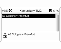 Nawigacja 79 Prowadzenie po trasie W celu wyświetlenia menu systemu nawigacyjnego należy nacisnąć przycisk NAV.