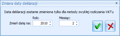 Str. 52 Moduł Księga Podatkowa, Środki Trwałe v. 2010 Jeżeli wybrany został format Data, użytkownik może wprowadzić datę z ręki lub posłużyć się podręcznym kalendarzem. 5.2.12 Przenoszenie zapisów między rejestrami Funkcja Zmień rejestr, znajdująca się w rejestrze VAT, umożliwia przenoszenie zapisów pomiędzy rejestrami cząstkowymi.